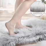Ashler Faux Fur Rug, Fluffy White Small Sheepskin Rug, Ultra Soft 2x3 Ft Mat, Machine Washable Shag Mats, Nursery Throw for Bed, Living, Kids Room - Homesidy.com