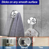 Bntuk Suction Cup Hooks for Shower, Removable Towel Hooks for Bathroom Window Glass Door Wall, Bath Robe Looafh Wreath Hook for Hanging - 2 Pack, Black - Homesidy.com