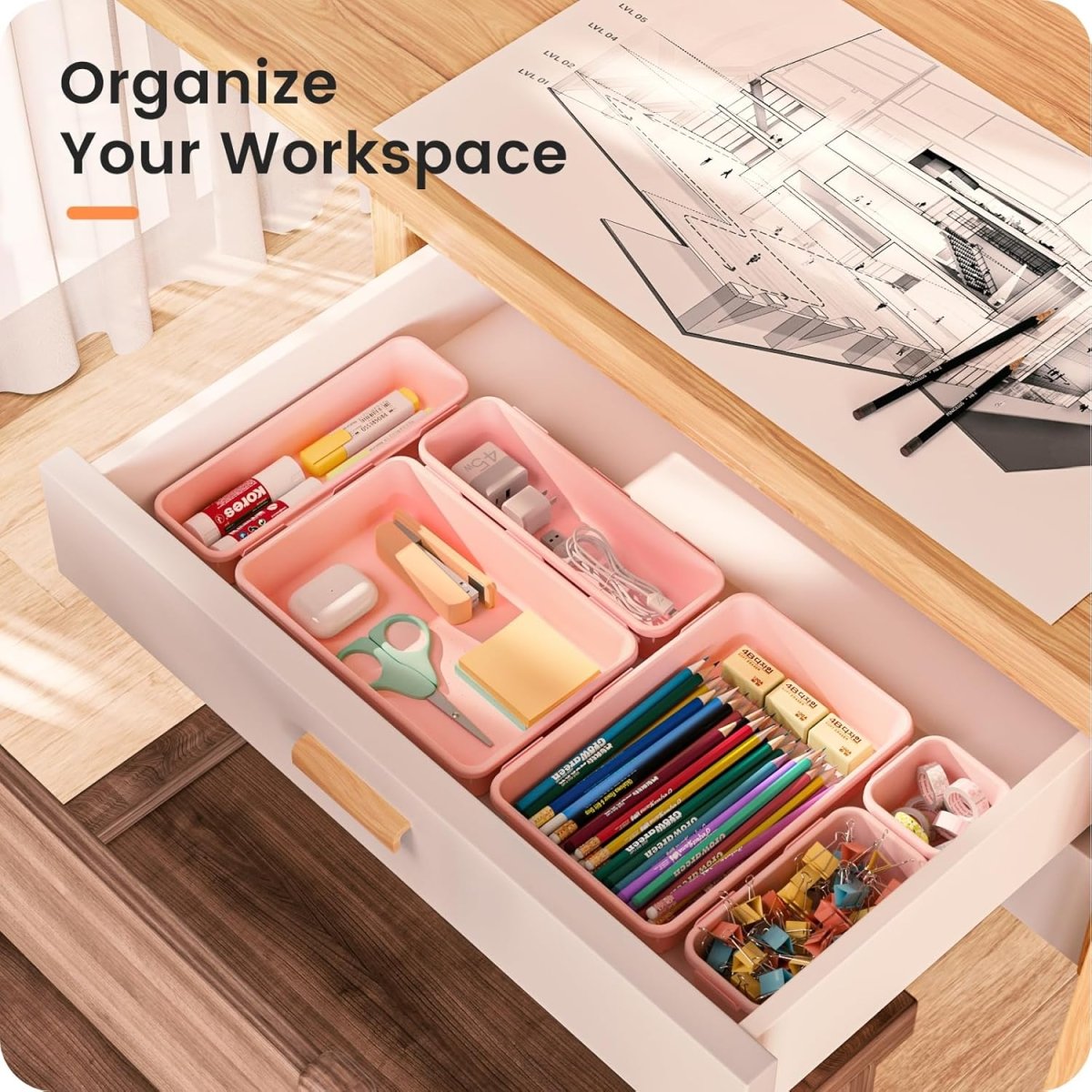 A - LuGei 【Military Grade Drawer Organizer, 【𝟱𝗦𝗶𝘇𝗲】 Makeup organizer, 【Holds 177 Items】 Bathroom Organizers and Storage, Organization and Storage, Desk Drawer Organizer for Bathroom Vanity - Homesidy.com