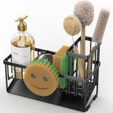 Cisily Kitchen Sink Caddy Organzier with High Brush Holder, Sponge Holder for Sink, 304 Rustproof Stainless, Kitchen Countertop Soap Dispenser Organizer, Kitchen Decor and Accessories - Homesidy.com