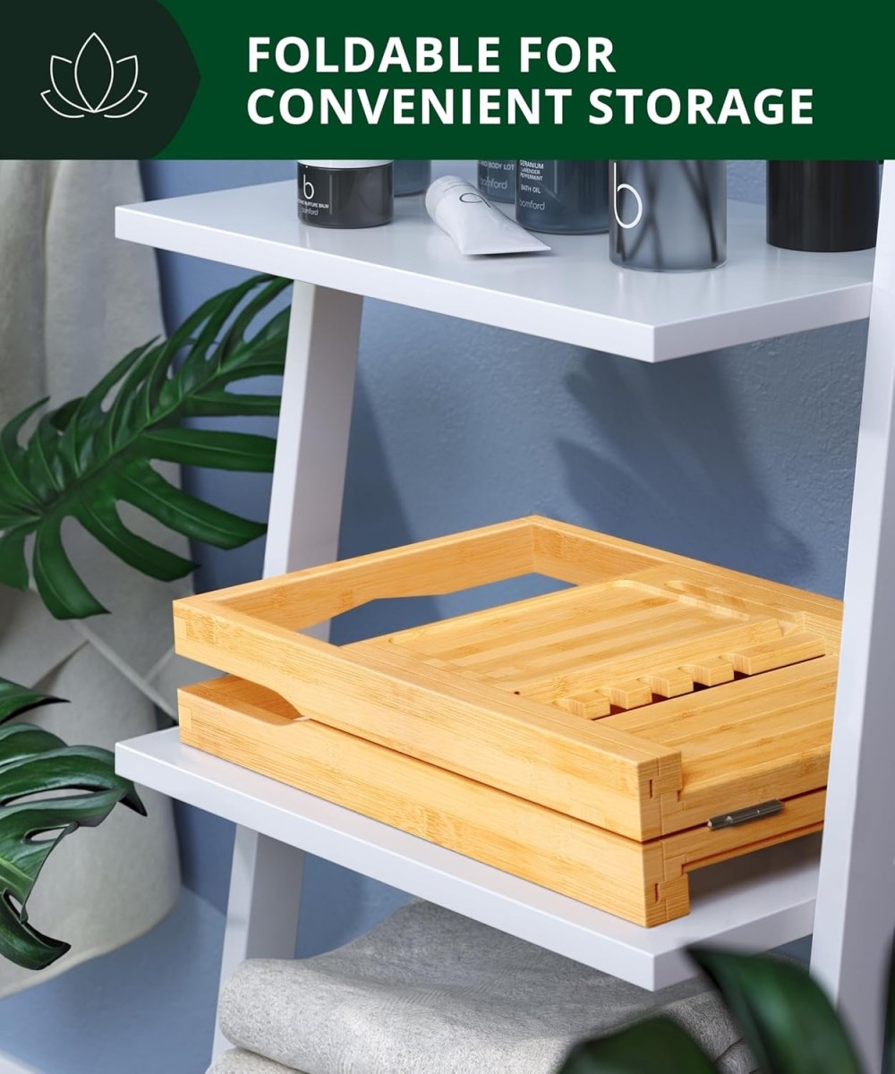 ROYAL CRAFT WOOD Bathtub Tray Caddy for Tub, Bamboo Bath Shelf, Premium Foldable Wood Bath Table, Expandable Bathtub &amp; Bathroom Accessories, New Home Gifts for Mom, Housewarming, Anniversary, Wedding - Homesidy.com