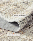 AMADA HOMEFURNISHING 8x10 Washable Area Rug, Low - Profile Large Area Rug with Non - Slip Backing &amp; Durable Edge Binding, Vintage Large Rugs for Living Room, Bedroom, Dinning Room - Homesidy.com