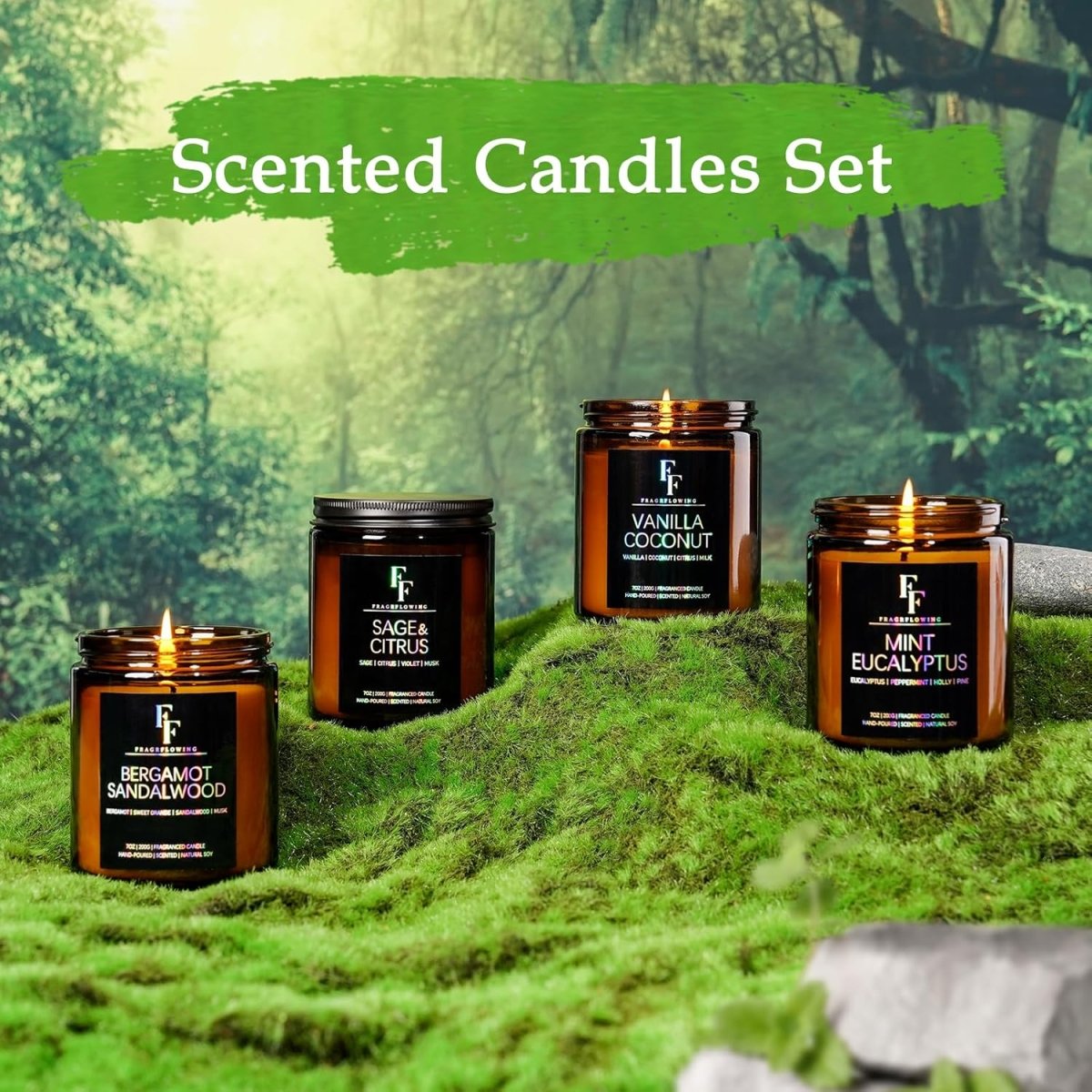 Vanilla Coconut Candle, Scented Candle for Home Soy Wax Candle, Aromatherapy Candle Gift for Women Men, 7oz - Homesidy.com