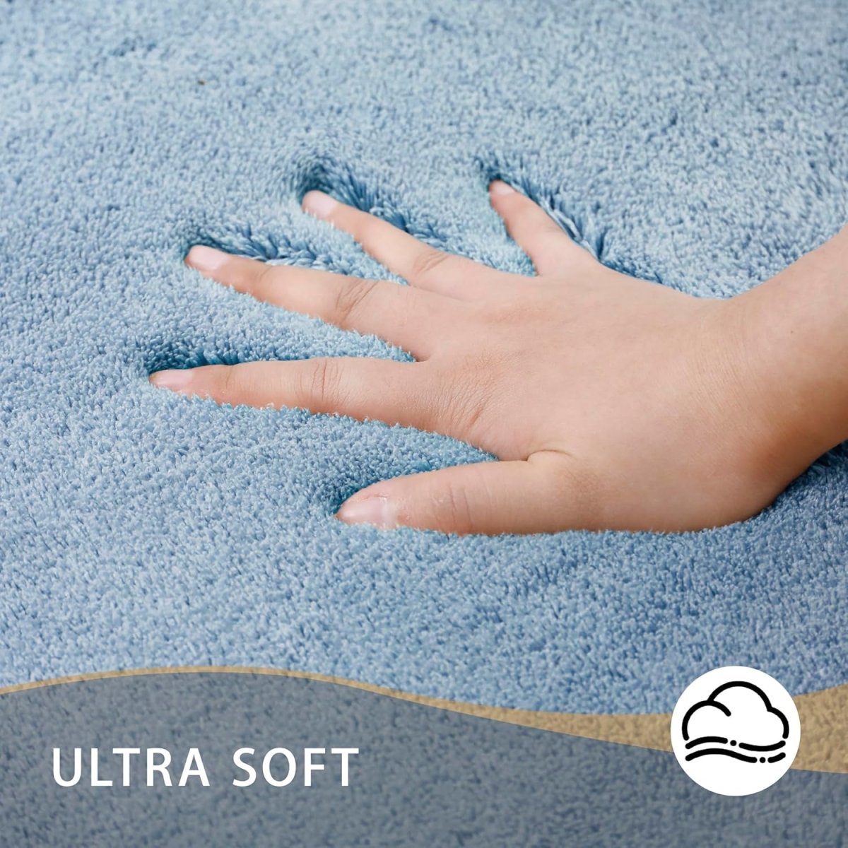 MINIDEAR Bathroom Rugs 24x17 Light Grey - Thick Elastic Foam Bath Mat, Ultra Soft &amp; Plush Fluffy, Non - Slip, Quick Dry, Absorbent Washable Floor Microfiber Mat for Tub, Home Decor Accessories - Homesidy.com