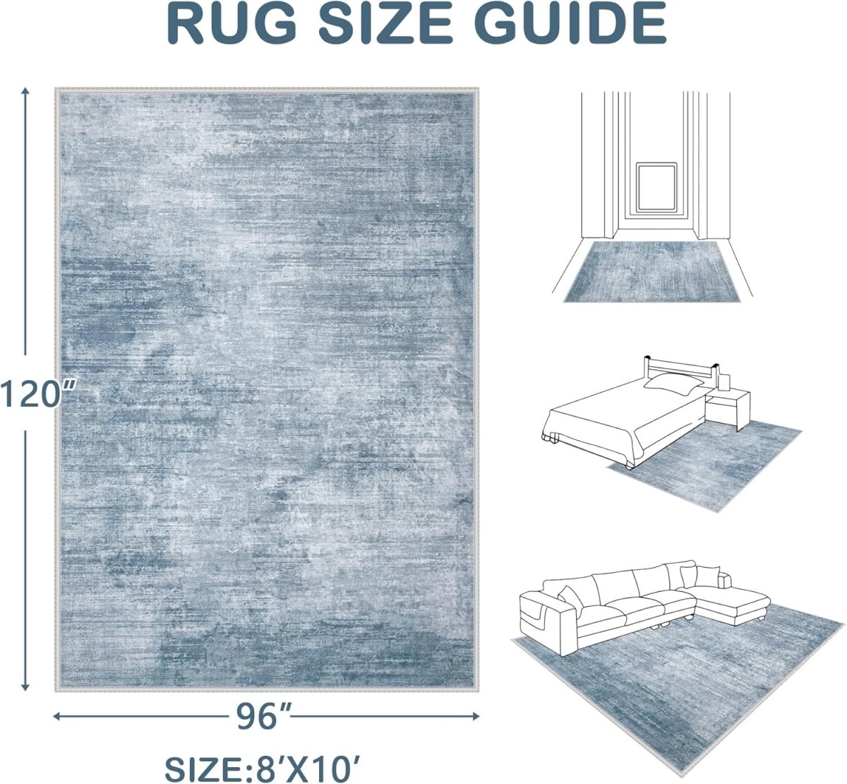 Area Rugs 6x9 Living Room: Washable Rug Modern Abstract Large Rug Soft Non Slip Neutral Rugs Stain Resistant Indoor Carpet for Bedroom Kitchen Dining Room Table Nursery Home Office Rugs(Beige,6x9) - Homesidy.com