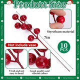Watayo 60 Pcs Christmas Artificial Pine Branches with Red Berry Stems, 10.5&34; Faux Evergreen Norfolk Pine Cypress Leaves Stems, Fake Foliage Pine Needles Picks for DIY Craft Garland Home Decor - Homesidy.com