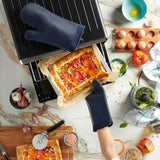 KITCHENAID Ribbed Soft Silicone Oven Mitt 2 - Pack Set, 7.5&34;x13&34;, Milkshake - Homesidy.com