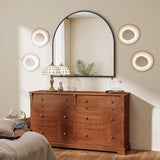 VooBang Arched Wall Mirror, 30 x 38 inch Arch Bathroom Mirror, Wall Mounted Vanity Mirror with Arch Metal Frame, Modern Bathroom Vanity Mirror for Bedroom, Living Room, Hanging or Leaning, Black - Homesidy.com