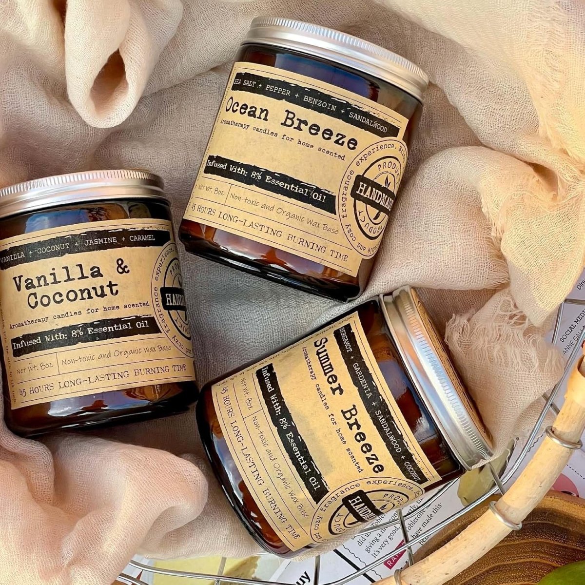 KOTKAS Lavender Eucalyptus Scented Candles - 8oz Natural Scented Soy Candles for Home Non Toxic Aromatherapy Lavender Candles Gifts for Women Bath Relaxing Calming Soothing Relaxation Stress Relief - Homesidy.com