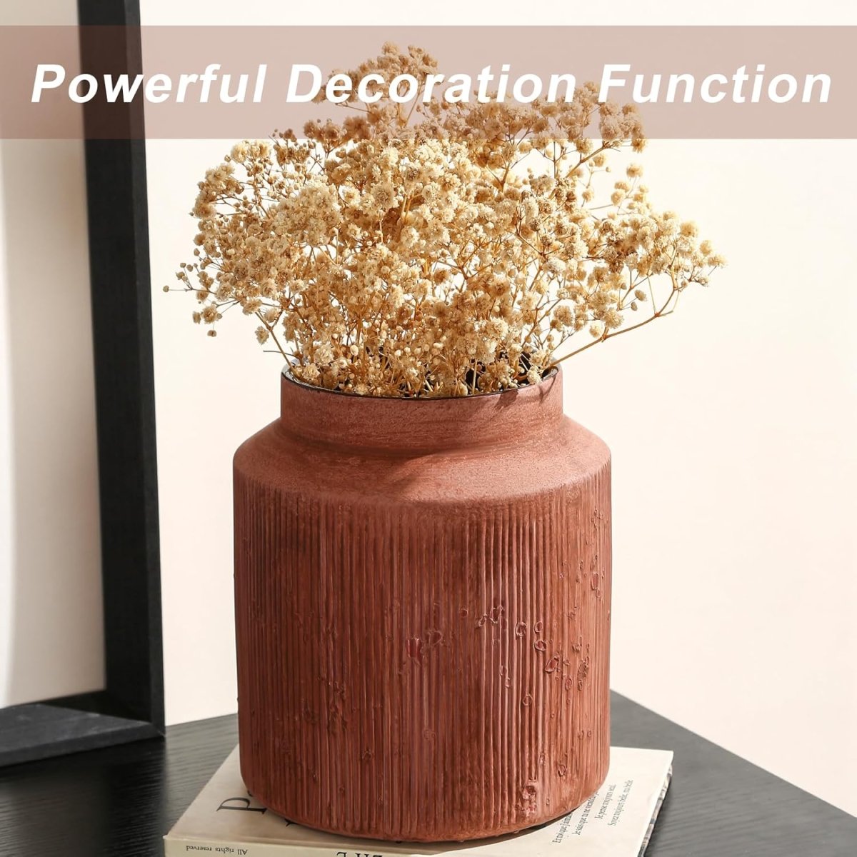 Rustic Vases for Home Decor. Ceramic Vase for Dining Table Decor. Terracotta Decorative Vase 6.1IN. ZSHLXM - Homesidy.com