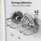 Liuoud 5 Pack Shower Caddy Organizer Rack Shelf for Inside Shower, Adhesive Bathroom Wall Storage Basket Rustproof Stainless Steel Shampoo Holder, Girly Bathroom Accessory Decor Set, Pink - Homesidy.com
