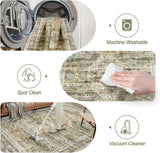 Soalmost Washable Area Rug 8x10, Large Soft Rugs for Living Room Vintage Beige Carpet 8x10 Area Rugs for Bedroom Dining Room Non - Slip Stain Resistant Under Table Rug - Homesidy.com