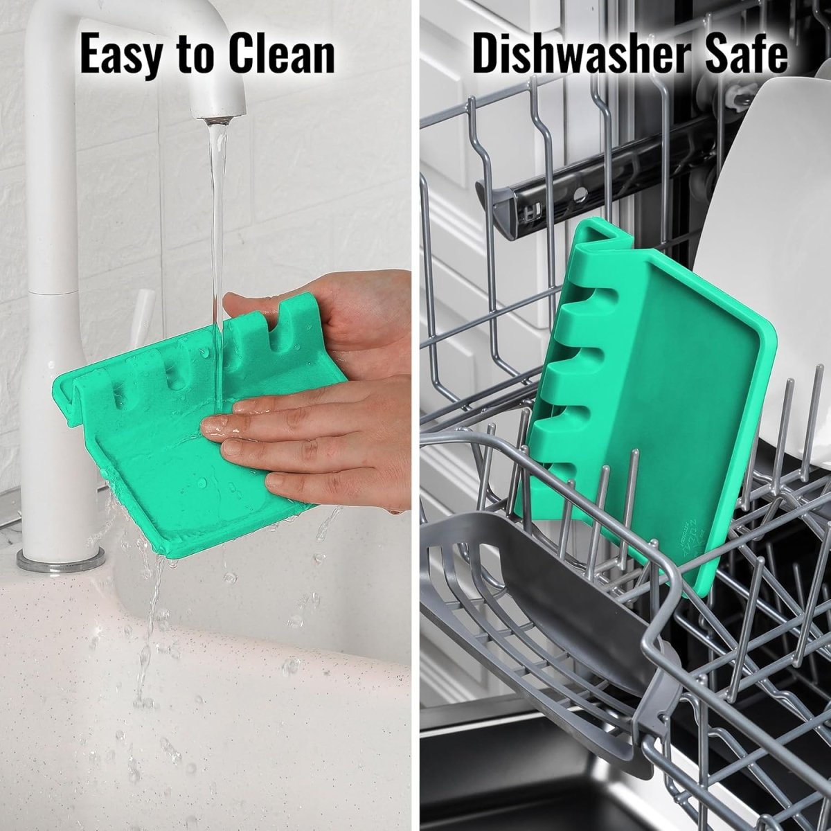 Zulay Kitchen Spoon Rest for Multiple Utensils High Heat - Resistant Silicone Drip Pad, BPA - Free Spoon Holder for Stove Top, Kitchen Gadget Holder for Ladles, Tongs, Cooking Spatula - Makes Great Gift - Homesidy.com