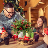 Watayo 60 Pcs Christmas Artificial Pine Branches with Red Berry Stems, 10.5&34; Faux Evergreen Norfolk Pine Cypress Leaves Stems, Fake Foliage Pine Needles Picks for DIY Craft Garland Home Decor - Homesidy.com