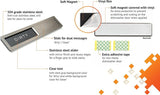 Clean dirty magnet for dishwasher, Kubik Letters Premium Stainless Steel Grade 304, Kitchen Organizers and Storage Decor Accessories, Extra Adhesive Tapes Included. - Homesidy.com