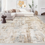 Area Rugs 6x9 Living Room: Washable Rug Modern Abstract Large Rug Soft Non Slip Neutral Rugs Stain Resistant Indoor Carpet for Bedroom Kitchen Dining Room Table Nursery Home Office Rugs(Beige,6x9) - Homesidy.com