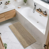 Yimobra Bathroom Rugs Non Slip Washable - Ultra Soft Absorbent Chenille Bath Mat, Quick Dry Shaggy Floor Carpet for Tub Shower, Gray Home Decor Accessories, 24x17 Inch - Homesidy.com