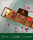 ROYAL CRAFT WOOD Bathtub Tray Caddy for Tub, Bamboo Bath Shelf, Premium Foldable Wood Bath Table, Expandable Bathtub &amp; Bathroom Accessories, New Home Gifts for Mom, Housewarming, Anniversary, Wedding - Homesidy.com