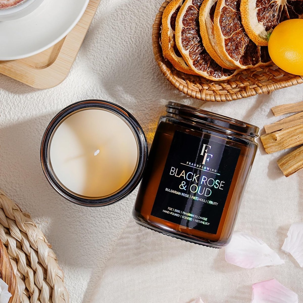 Eucalyptus &amp; Sage Scented Candles,Candles for Home Scented Aromatherapy Candles,Soy Wax Candle Gift for Women Men Amber Jar Candle, 7oz - Homesidy.com