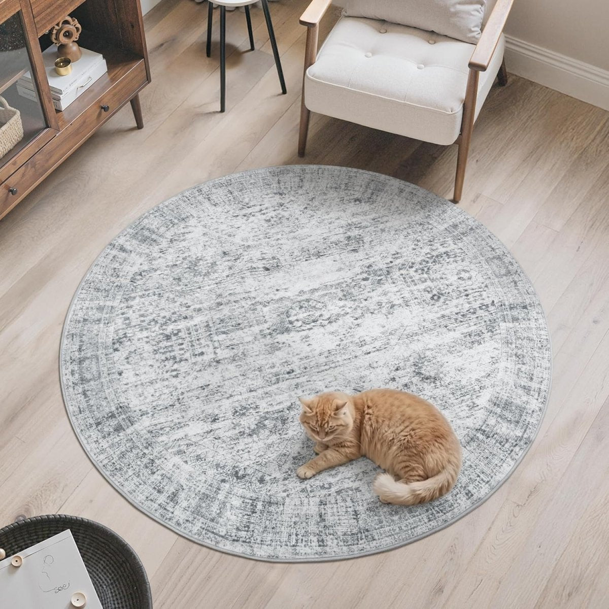 Soalmost Washable Area Rug 8x10, Large Soft Rugs for Living Room Vintage Beige Carpet 8x10 Area Rugs for Bedroom Dining Room Non - Slip Stain Resistant Under Table Rug - Homesidy.com