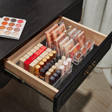 WECHENG Makeup Organizer for Eyeshadow Palette and Lipstick Organizer, 7 Section Divided Makeup Palette Organizer for Vanity Drawer Countertop Modern Cosmetics Storage(7.48&34; x 6.22&34; x 1.77&34;) - Homesidy.com