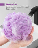 MTDLYICE Loofah Sponge, XXL Large Loofah 100g 4 Pack, Bath Sponge Soft Mesh Shower Loofah for Men, Body Scrub, Shower Pouf Bath Accessories, for Body Wash, Soap (Blue Gray) - Homesidy.com