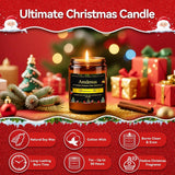 Christmas Candles - Christmas Spice Candle | 7 oz Soy Candles with Warm Cinnamon, Clove &amp; Nutmeg Aroma | Holiday Scented Candle, Cozy Winter Candle Gift for Men &amp; Women - Homesidy.com