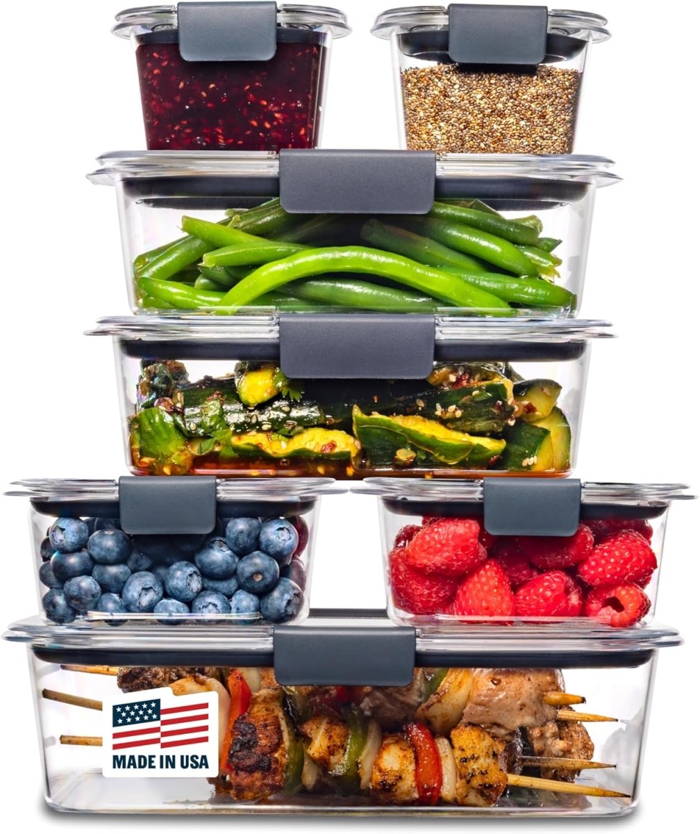 Rubbermaid Brilliance BPA - Free Airtight Food Storage Containers, 24 - Piece Set, Easy for Meal Prep, Lunch &amp; Leftovers - Homesidy.com