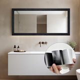 TIANLDD 27 FT Wood Grain Wallpaper Border, Removable Waterproof Mirror Border Peel and Stick,Bathroom Mirror Frame Border.(Black) - Homesidy.com