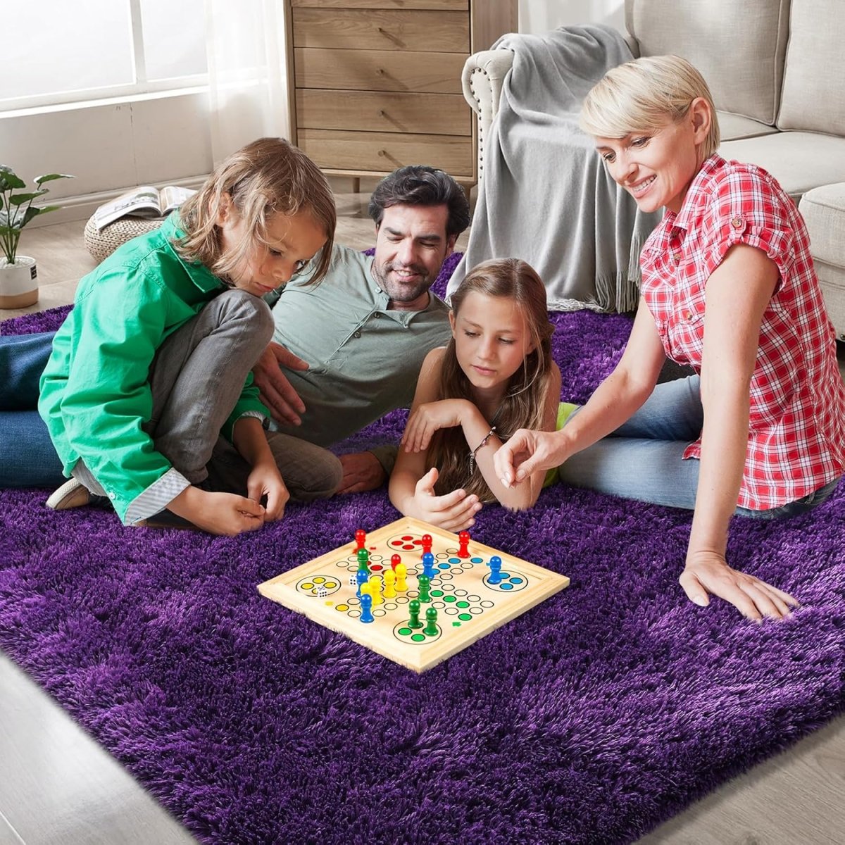 Shag Area Rugs for Bedroom Living Room,4X6 Ultra Soft Fluffy Area Rugs for Dorm, Indoor Carpet Nursery Rugs for Kids Girls Room Home Decor,Pink - Homesidy.com