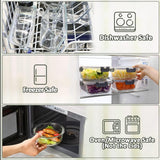 M MCIRCO 24 - Piece Glass Food Storage Containers with Upgraded Snap Locking Lids,Glass Meal Prep Containers Set - Airtight Lunch Containers, Microwave, Oven, Freezer and Dishwasher - Homesidy.com