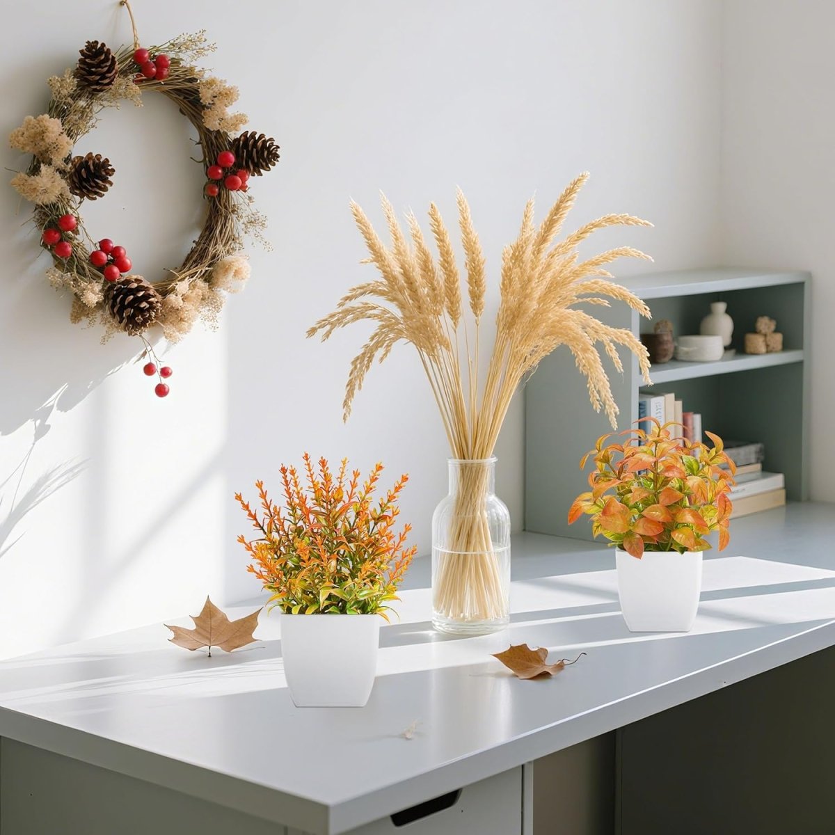 Der Rose 4 Pack Fake Plants Mini Artificial Greenery Potted Plants for Home Decor Indoor Office Table Room Farmhouse Bathroom Decor - Homesidy.com