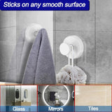 Bntuk Suction Cup Hooks for Shower, Removable Towel Hooks for Bathroom Window Glass Door Wall, Bath Robe Looafh Wreath Hook for Hanging - 2 Pack, Black - Homesidy.com