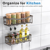 EUDELE 5 - Pack Rustproof Stainless Steel Shower Caddy Set– No Drill Adhesive Bathroom Organizer, Space - Saving Shower Shelves for Apartment Essentials, Bathroom/Kitchen Storage Home Decor - L Size - Homesidy.com