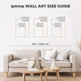 qmmp Modern Wooden Wall Sculptures - Set of 3 - MDF - Oak - Home Decor Accent - Large Wall Art for Living Room, Bedroom, Office - Easy Installation (Oak, Medium - Mountain and Sun, Unframed) - Homesidy.com