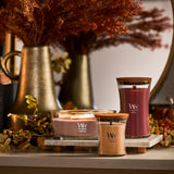 WoodWick Marine Amber Holiday Candle Gifts for Women and Men, 9.7 oz Precious Metals Collection with Crackling Wick - Homesidy.com