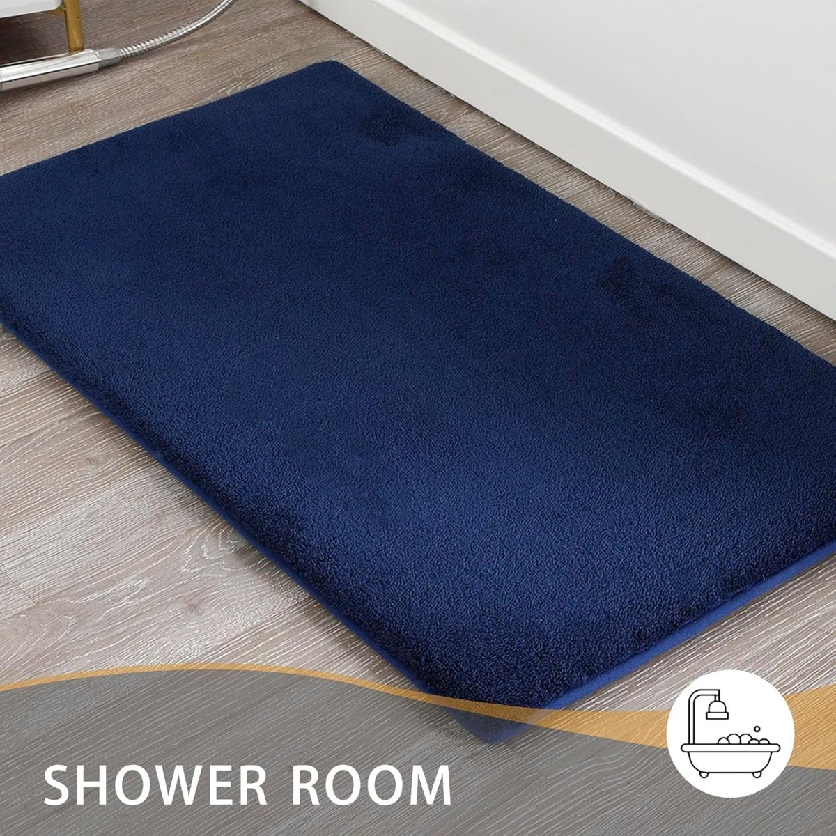 MINIDEAR Bathroom Rugs 24x17 Light Grey - Thick Elastic Foam Bath Mat, Ultra Soft &amp; Plush Fluffy, Non - Slip, Quick Dry, Absorbent Washable Floor Microfiber Mat for Tub, Home Decor Accessories - Homesidy.com