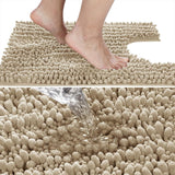Yimobra Bathroom Rugs Non Slip Washable - Ultra Soft Absorbent Chenille Bath Mat, Quick Dry Shaggy Floor Carpet for Tub Shower, Gray Home Decor Accessories, 24x17 Inch - Homesidy.com