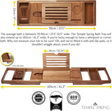 Temple Spring Wooden Bathtub Tray, Bamboo Bathroom Accessories, Bath Tray for Tub, at Home Spa Essentials, Board for Tub Table, Bath Caddy for Bathtub Accessories &amp; Bathroom Essentials – Natural - Homesidy.com