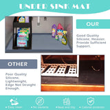 URMONA Waterproof Silicone Under Sink Mat 31 x 22 Shelf Liner for Kitchen and Bathroom, Cabinet and Counter Protector, Storage and Organizers, Litter Mat, Pet Cat Puppy Essentials(Dark Grey) - Homesidy.com