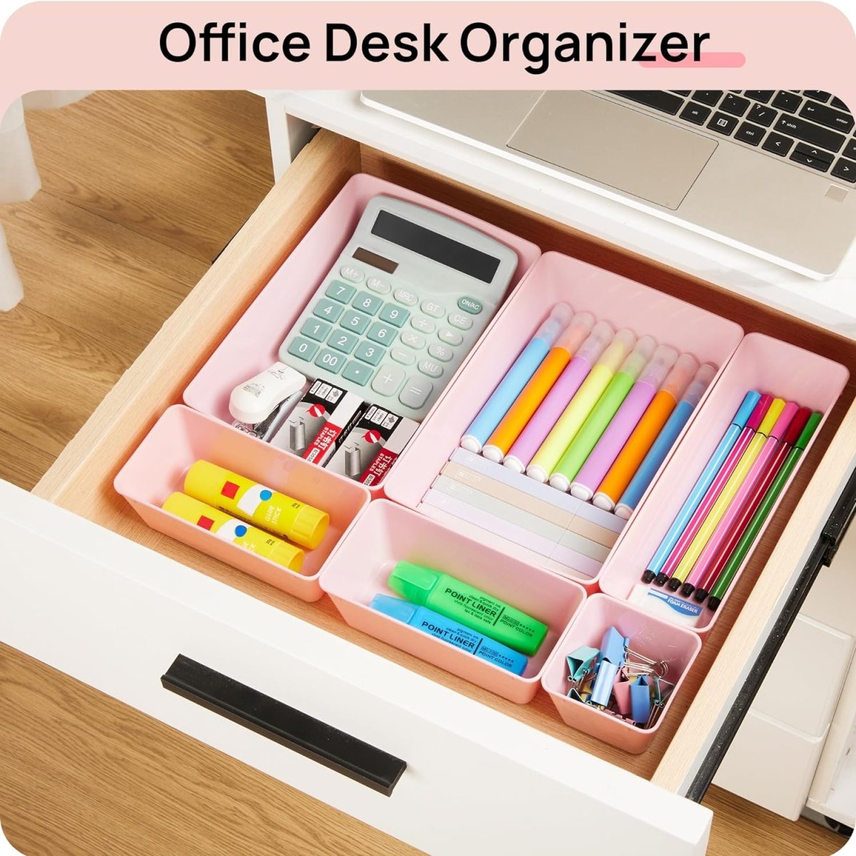 Vtopmart 25 PCS Clear Plastic Drawer Organizers Set, 4 - Size Versatile Bathroom and Vanity Drawer Organizer Trays, Storage Bins for Makeup, Bedroom, Kitchen Gadgets Utensils and Office - Homesidy.com