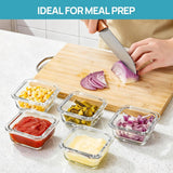 Vtopmart 5Pack 22oz Glass Storage Containers with Lids, Glass Meal Prep Food Container Sets with Snap Airtight Lids for Microwave, Oven, Freezer and Dishwasher, Grey - Homesidy.com