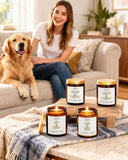 AOOVOO Scented Candles - 4PC Candle Set, 36 oz Soy Candles, Soy Candle for Home Scented, Lavender/Vanilla/Eucalyptus/Sage - Homesidy.com