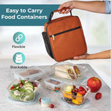 Razab 35 Pc Set Glass Food Storage Containers with Lids - Meal Prep Airtight Bento Boxes BPA - Free 100% Leak Proof (15 lids,15 glass &amp; 5 Plastic Sauce/Dip Containers) - Homesidy.com