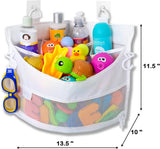 2 x Mesh Bath Toy Organizer 8 Ultra Strong Hooks – The Perfect Bathtub Toy Holder &amp; Bathroom or Shower Caddy – These Multi - use Net Bags Make Baby Bath Toy Storage Easy – For Kids &amp; Toddlers - Homesidy.com