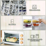 [8 - Pack,30 oz]Glass Meal Prep Containers,Glass Food Storage Containers,Airtight lunch Containers with Lids, Microwave, Oven, Freezer and Dishwasher - Homesidy.com