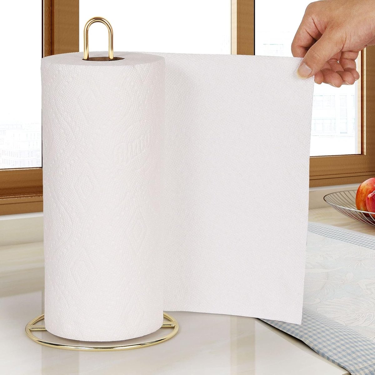 Paper Towel Holder Countertop, OBODING, Kitchen Paper Towel Stand Holder for Kitchen Organization and Storage, Paper Towel Holders for Standard and Large Size Rolls (Black) - Homesidy.com