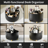 fanado 360° Rotate Makeup Brush Holder Organizer, Makeup Organizers Countertop, Makeup organization and Skincare Storage for Vanity, Desktop, Bathroom (White) - Homesidy.com