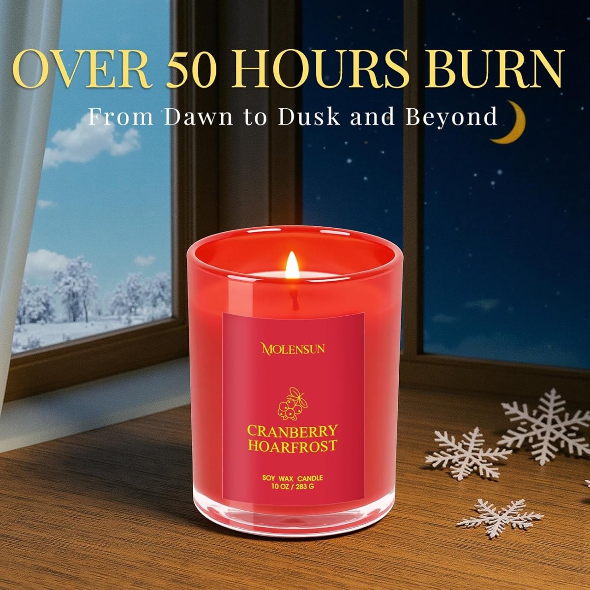 Balsam Cedar Candle, 10oz Soy Scented Candle for Home, Christmas Birthday &amp; Holiday Gifts for Women &amp; Men, Long Lasting 50 Hour Clean Non - Toxic Burn, Elegant Winter &amp; Christmas Festive Home Decor - Homesidy.com
