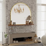 VooBang Arched Wall Mirror, 30 x 38 inch Arch Bathroom Mirror, Wall Mounted Vanity Mirror with Arch Metal Frame, Modern Bathroom Vanity Mirror for Bedroom, Living Room, Hanging or Leaning, Black - Homesidy.com